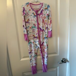 2T little sleepies unicorn zippy